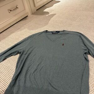 Polo Ralph Lauren Gray V-Neck Sweater